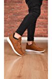 Şık Tasarım Bağcıklı Hafif Günlük Yürüyüş Rahat Taban Casual Sneaker Spor Ayakkabı