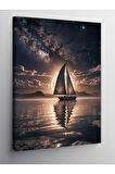Kanvas Tablo Yelkenli Gece 70 X 100 Cnvsdkey-125117-70-100