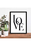 Kanvas Tablo Love Temalı Çerçeve Görünümlü Koridor Salon Mutfak Tasarımlı Mdf Tablo 30 X 40 ARMDF10025018