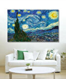 Van Gogh Yıldızlı Gece Duvar Kanvas Tablo (70 x 100 cm)