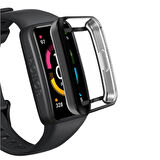 Huawei Band 6 ve Honor Band 6 ile Uyumlu Kasa Ve Ekran Koruyucu 360 Tam Koruma Silikon Kılıf