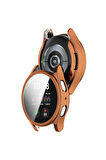 Samsung Galaxy Watch 7 44mm ile Uyumlu Kasa Ve Ekran Koruyucu 360 Tam Koruma Silikon Kılıf