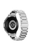 Samsung Galaxy Watch 4 5 6 7 Serisi 40mm Ve 44mm ile Uyumlu Kordon Klasik Baklava Model Paslanmaz Çelik Metal Kayış