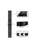 Samsung Galaxy Watch 4 5 6 7 Serisi 40mm Ve 44mm ile Uyumlu Kordon Klasik Baklava Model Paslanmaz Çelik Metal Kayış