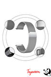 Garmin Venu 2 ile Uyumlu Kordon Hasır Metal Örgü Mıknatıslı Milano Kayış