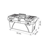 Super Bag ASR-2048 22&amp;quot; Takım Çantası - Plastik Kilitli