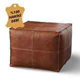 Tako %100 Hakiki Deri Puf - 45x45x45 cm