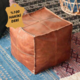 Tako %100 Hakiki Deri Puf - 45x45x45 cm