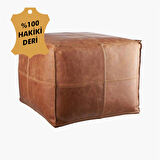 Tako %100 Hakiki Deri Puf - 45x45x45 cm