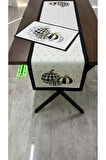 Balkabağı Desenli Runner Takımı 40 X 140