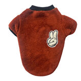 Gedyco Tarçın V Premium Peluş Küçük Irk Köpek Sweatshirtü (1,1 kg-9 kg arası köpeklere uygundur)
