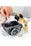 DEKORATİF ARABALI KÖPEK KÜLLÜK, KÜL TABLASI