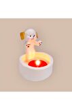 Dekoratif Ateş Başında Isınan köpek  Tealight Mumluk