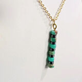 Varisit & Hematit Doğal Taşlı Tasarım Kolye- Anka Gemstone