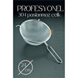 24 Cm Süzgeç 304 Paslanmaz Çelik