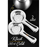 Klasik Çay Süzgeci 304 Paslanmaz Çelik 2 ADET
