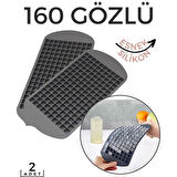 Hızlı Mini Buz Kalıbı 2 li 160 Bölme Esnek Silikon