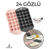 Hızlı Buz Kalıbı 2 li 24 Bölme Esnek Silikon Sauvage Design