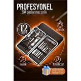 Manikür Seti Pedikür Kulak Yüz Bakım Kiti Profesyonel 304 Çelik Krom