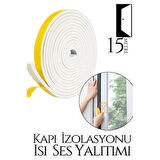 Kapı Ses Isı Yalıtım Sünger Bant 15 METRE