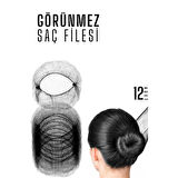 SİYAH Saç Filesi Görünmez 12 ADET