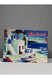 BODRUM Temalı Duvar Süsü Tablo Pano 13cm x 17 cm Sarı-13 x 17