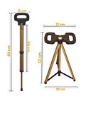 Katlanabilir Baston Tabure, Walking stick and portable stoo