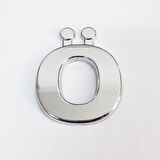 Cemax Ö Harfi  3,75 cm Krom Yapışkanlı