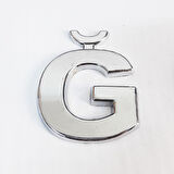 Cemax Ğ Harfi  3,75 cm Krom Yapışkanlı