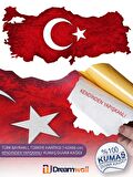 Dreamwall Türkiye Haritası, Türk Bayrağı Kendinden Yapışkanlı Duvar Kağıdı