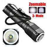 F.B.I F-82 T6 Led Zoomlu 2000 LM Yüksek Işık Şarjlı El Feneri