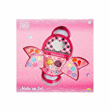 4278 Pretty Pinky 3 Katlı Pembe Çantalı Makyaj Seti -Sunman