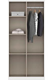 Aksu  Giyinme Dolabı - Çok Amaçlı Dolap - Gardırop 90 Cm-2 Kapaklı-2 Çekmeceli
