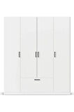 Alçin Giyinme Dolabı - Çok Amaçlı Dolap - Gardırop 180 Cm-4 Kapaklı-1 Çekmeceli