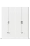Alev Giyinme Dolabı - Çok Amaçlı Dolap - Gardırop 180 Cm-4 Kapaklı-2 Çekmeceli