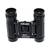 Nikula 8X21 Dürbün Av Dürbünü Kauçuk Kaplama Siyah