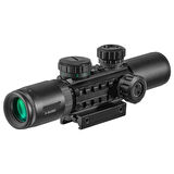 Raylı Çift Işıklı Tfek Dürbünü C3-9X26 EG 11 Mm / 22 Mm