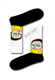 Morty Karakter Desenli Unisex Kolej Çorap