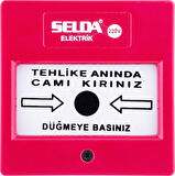 1016-220V İkaz Butonu (Kare)