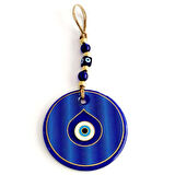 Gold Yaldızlı Damla Göz Şekilli Cam Nazar Boncuğu Duvar Süsü