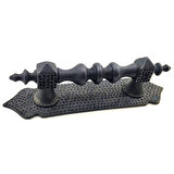 Antika Tarz Dekoratif Pirinç Ağır Kapı Çekme Kolu - 280x65 mm, Oksit