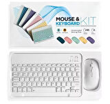 ZR20Km Beyaz Kablosuz Klavye Mouse Set