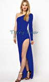 Tegan TP101164 Yırtmaçlı Uzun Elbise