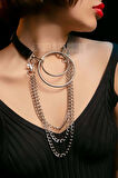 Harness Kolye, Şık Lastik Choker Harness, Halka Detaylı Tasma - APFT592