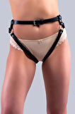 Alımlı Deri Külot  Harness - APFT1007
