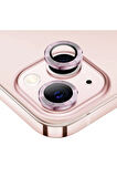 Iphone 13 Mini Kamera Koruyucu Lens Mercek Metal Çerçeveli 2li Set Gümüş Gri Silver
