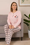 Geniş Kalıp Kadın Pijama Takımı %100 Pamuk
