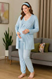 3 Parça Hamile Pijama Takımı