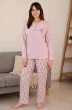 Geniş Kalıp Kadın Pijama Takımı %100 Pamuk