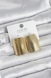 Gold Renk Pirinç Vintage Esintili Statement Küpe